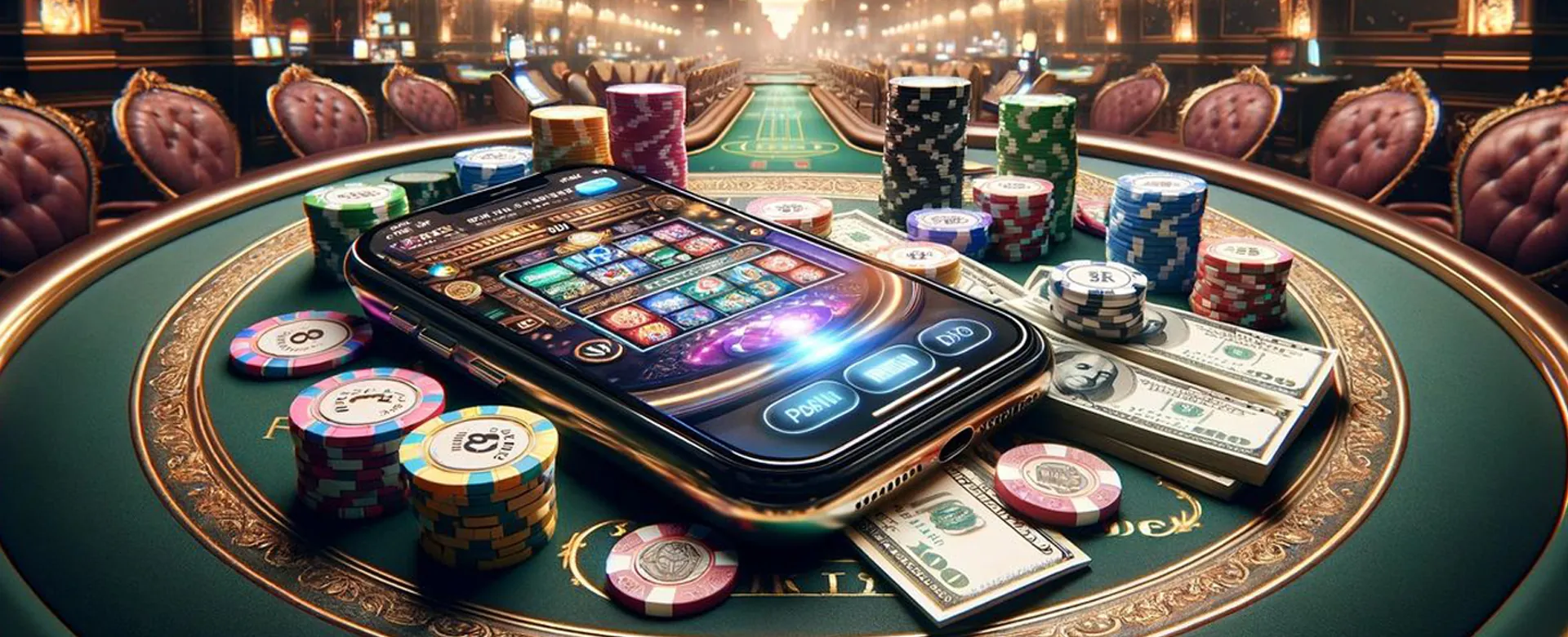 Vibrant online casino games with various slot machines and a live dealer table, showing players enjoying their playtime in the Philippines.